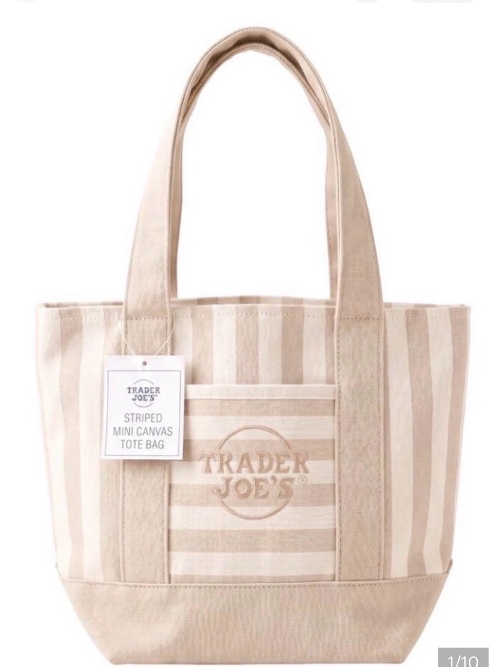 Trader Joe’s Stripped (TAN) tote bag